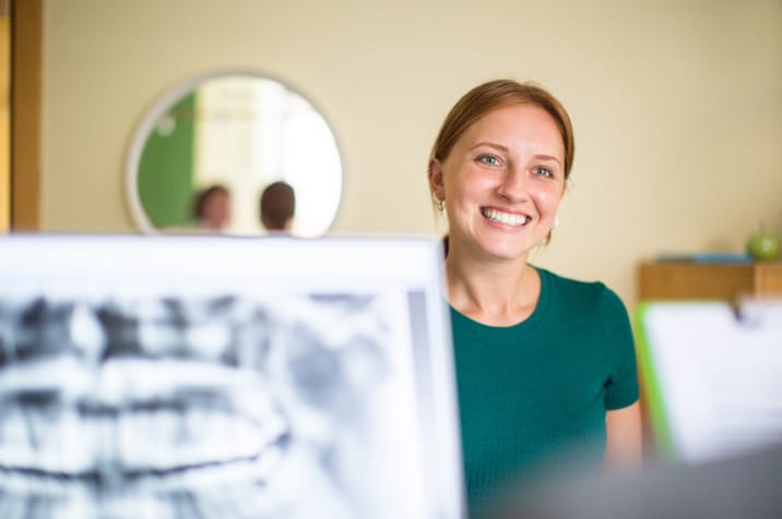 Patient visiting the dentist